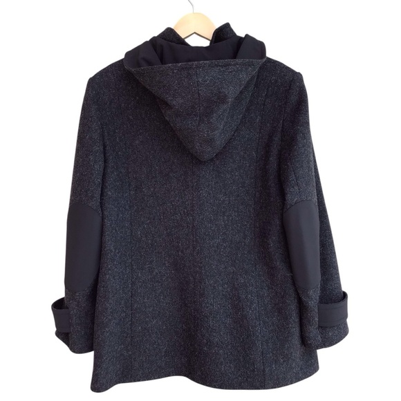 Cinzia Rocca Black Charcoal Wool Blend Coat - Picture 10 of 11